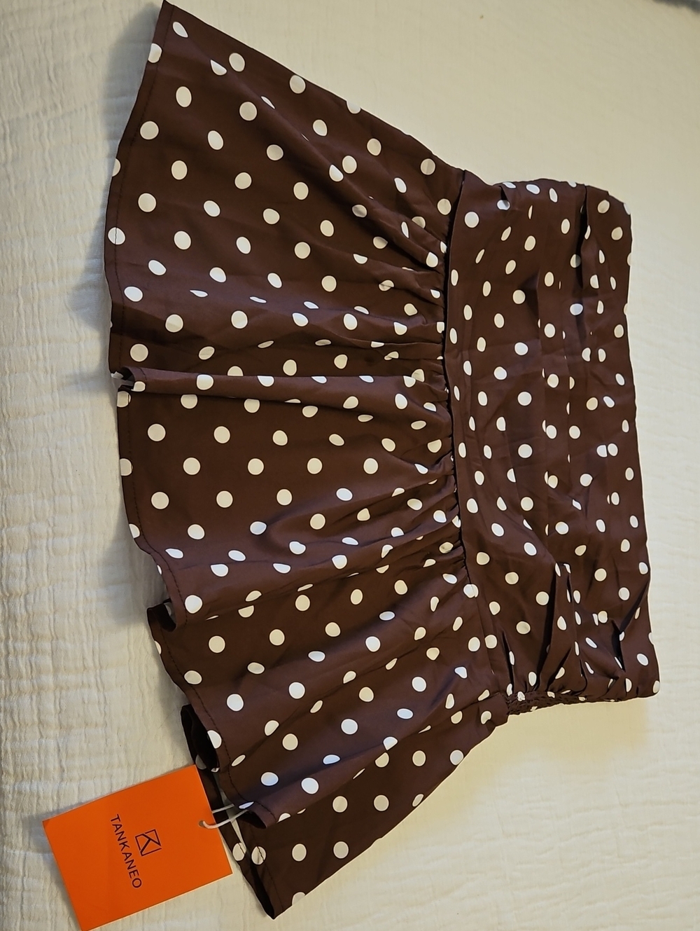 Tankaneo Brown Polka Dot Skort - Sweet Retro Style
